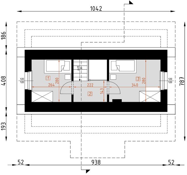 Poddasze projektu D67 - Paulinka
