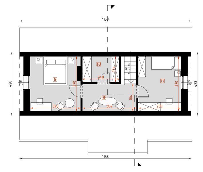 Poddasze projektu D155 - Danusia
