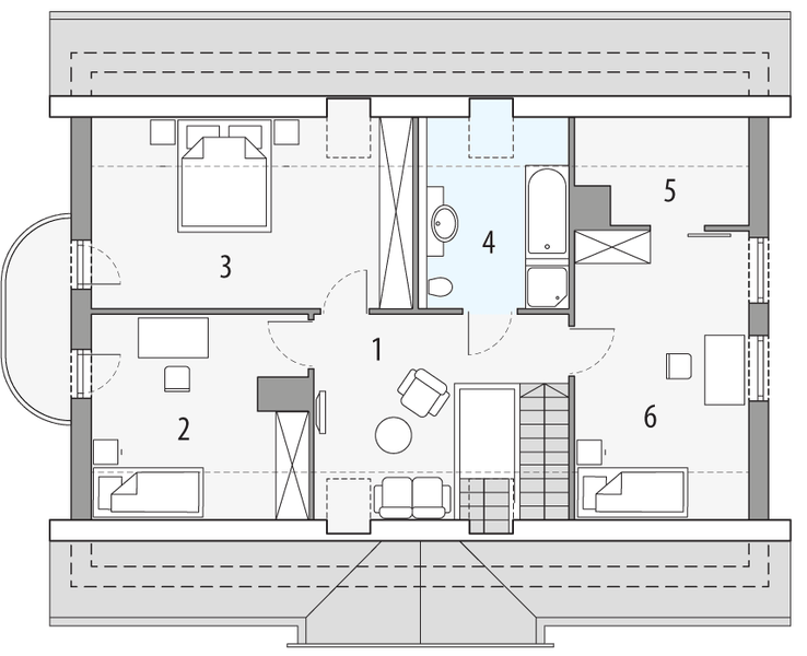 Poddasze projektu Tymek a