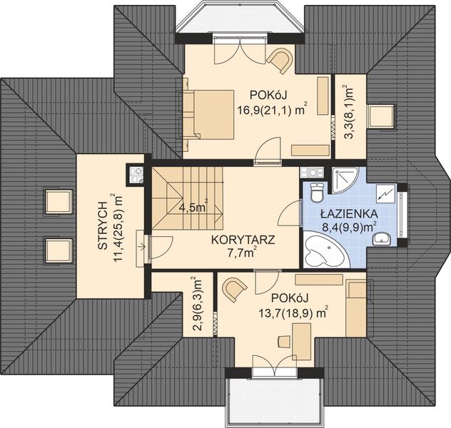 Poddasze projektu APS 160