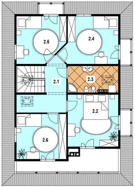 Poddasze projektu A-124 Dom szkieletowy