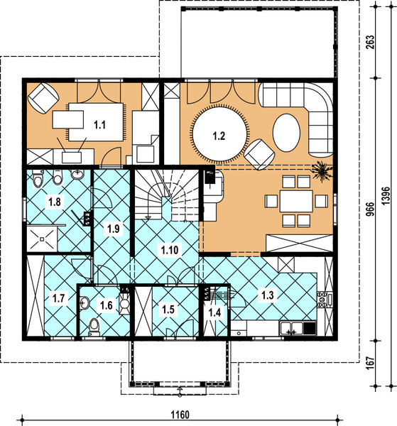 Parter projektu A-127 Dom szkieletowy