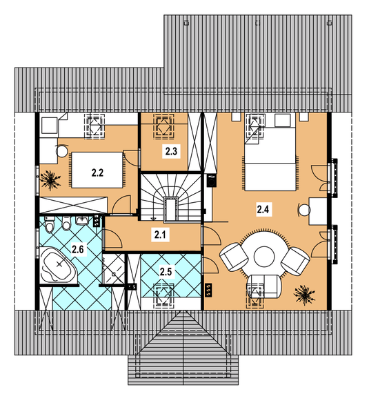 Poddasze projektu A-127 Dom szkieletowy
