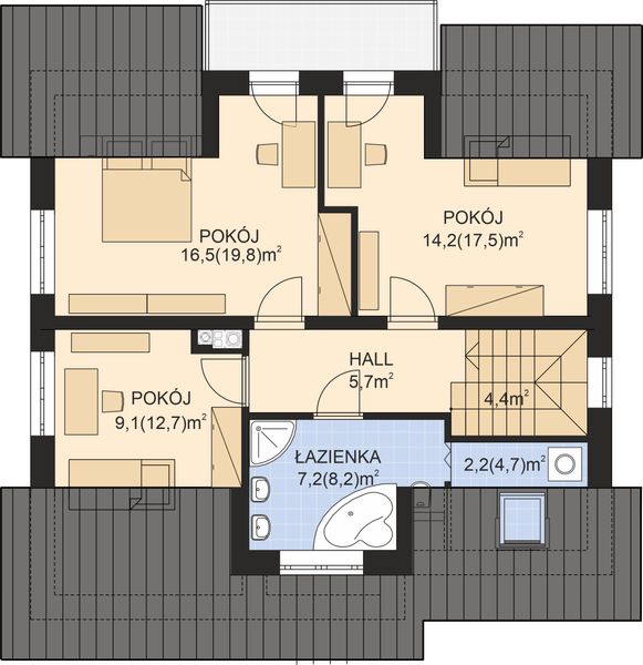 Poddasze projektu APS 165