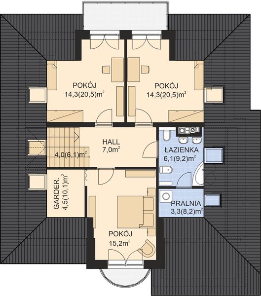 Poddasze projektu APS 164