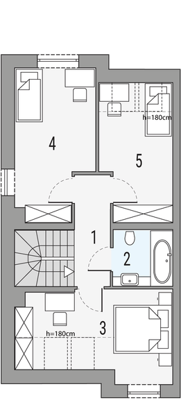 Poddasze projektu Emilia - bliźniak LP