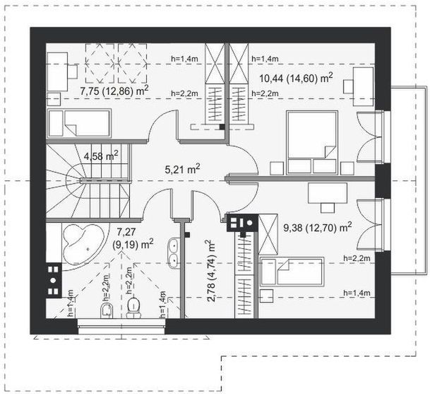 Poddasze projektu Bellino Termo