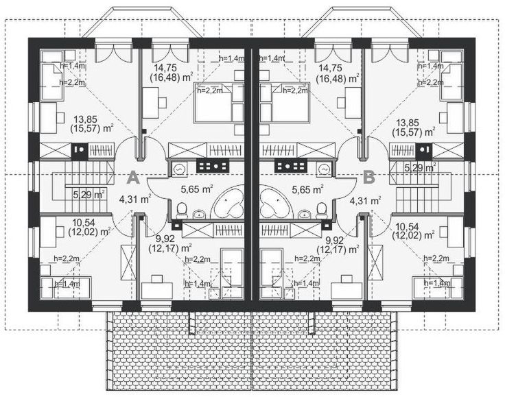 Poddasze projektu Trivento II Termo