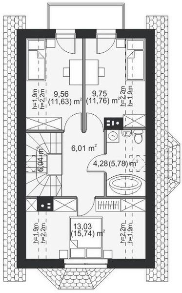 Poddasze projektu Capri Termo