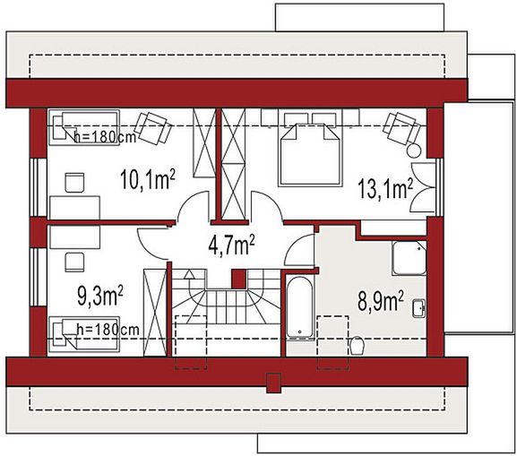 Poddasze projektu Angelina A