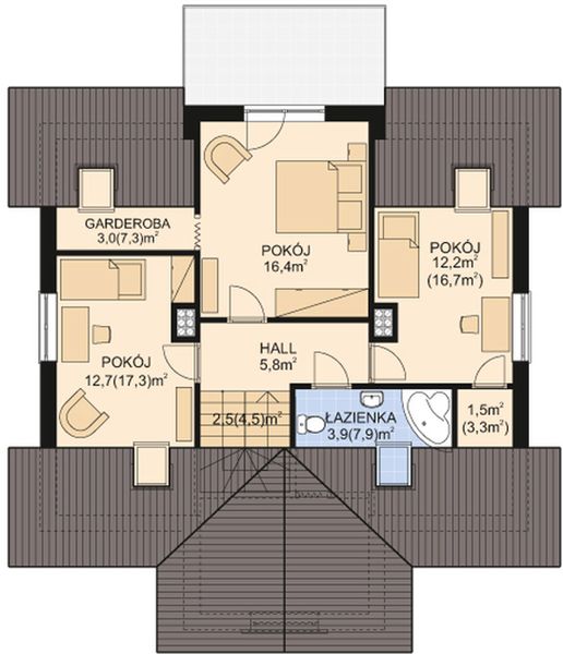 Poddasze projektu APS 134