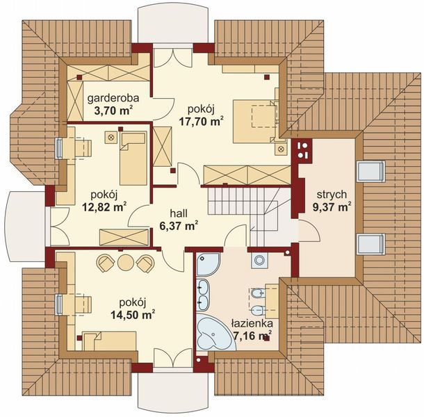 Poddasze projektu Dandys 1