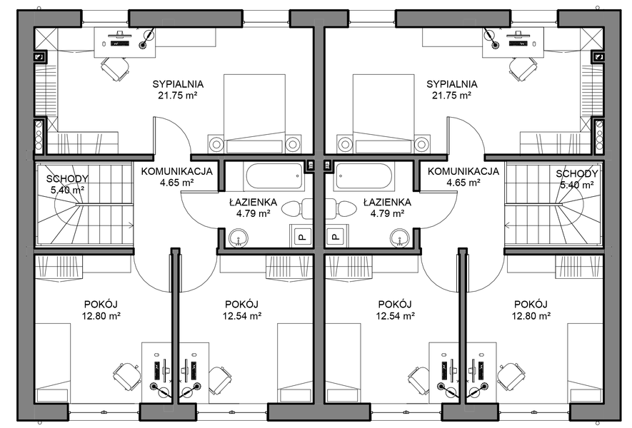 Piętro 1 projektu Racjonalny A
