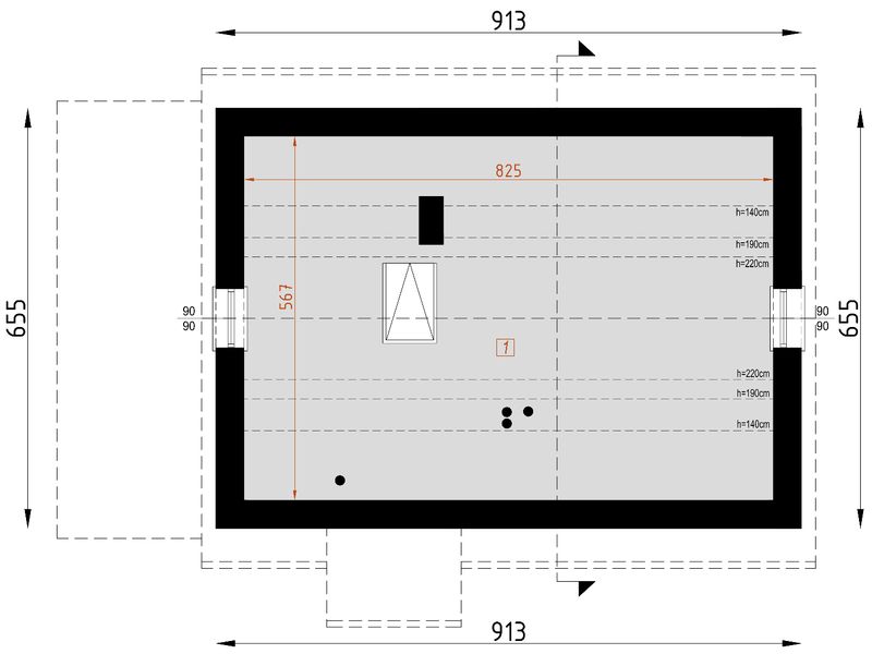 Poddasze projektu D58 - Ewelina