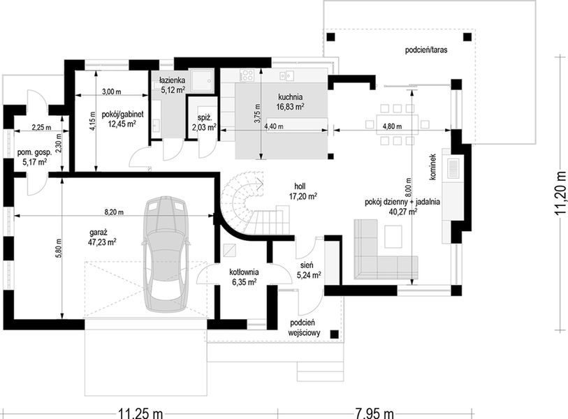 Parter projektu Riwiera 3 wariant B