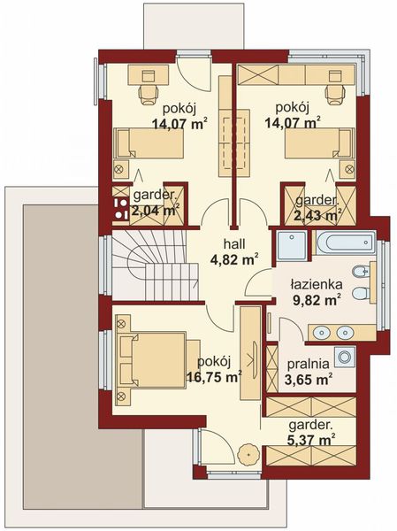 Piętro 1 projektu Klara PS