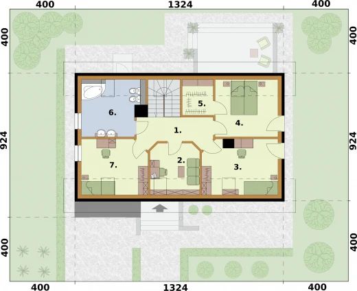Poddasze projektu Lamia 2 szkielet drewniany
