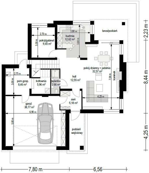 Parter projektu Riwiera 4 wariant C