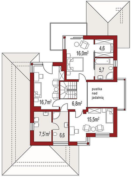 Piętro 1 projektu Carmen Magdalena A