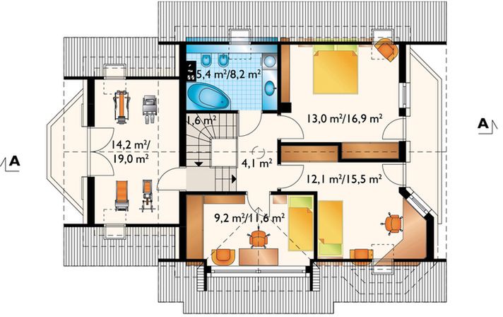 Poddasze projektu Majka Rex (1502)