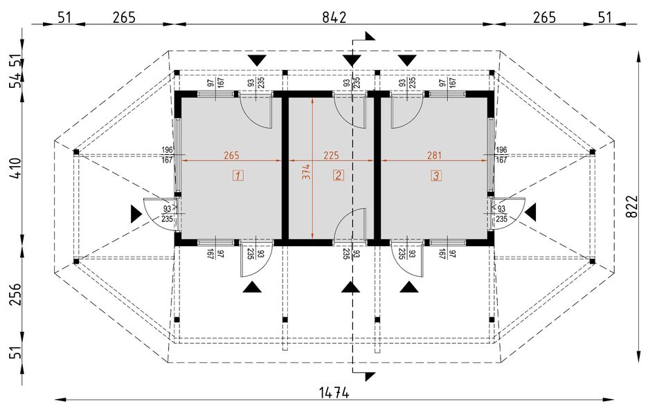 Parter projektu BG1 - Pawilon ogrodowy
