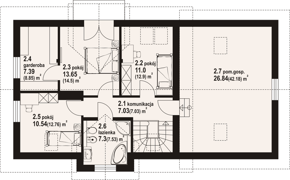 Poddasze projektu Dukla 19 gg
