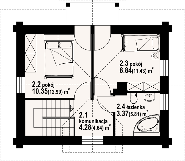 Poddasze projektu Gródek dw 13