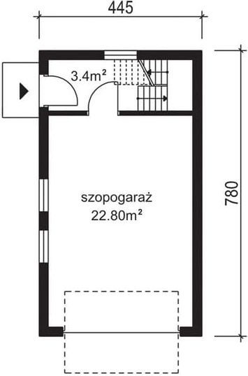 Parter projektu BGR-03 budynek gospodarczy