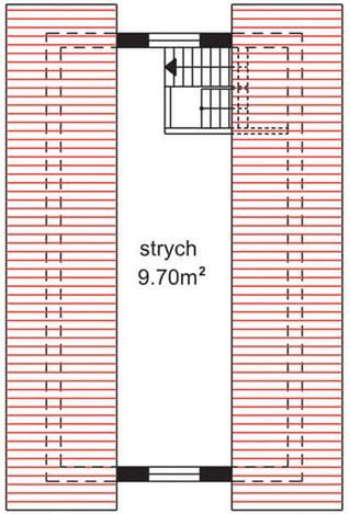 Poddasze projektu BGR-03 budynek gospodarczy