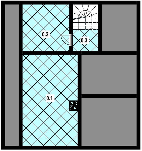 Piwnica projektu A-137 Dom sokola z bali