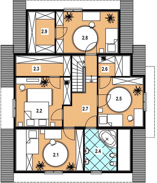 Poddasze projektu A-132 Dom z bali