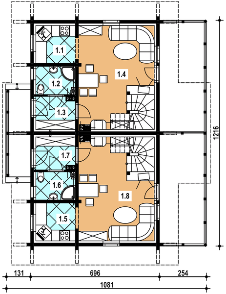 Parter projektu ABL-136 Dom rubinowa szkieletowy