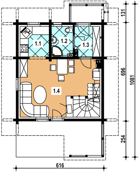 Parter projektu A-136 Dom szkieletowy