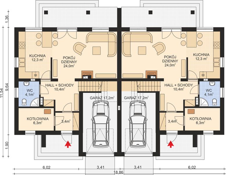 Parter projektu APS 107 dwulokalowy