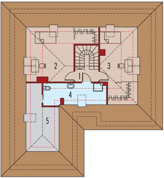 Poddasze projektu Astrid G2 (mała) energo