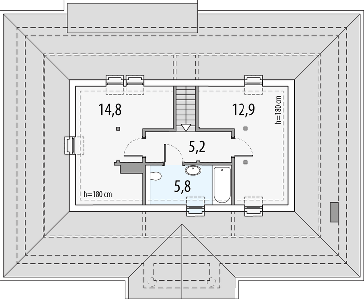 Poddasze projektu Sielanka 2b0g-p