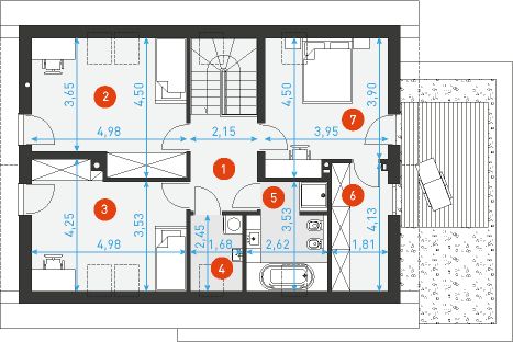 Poddasze projektu Prosty 1A