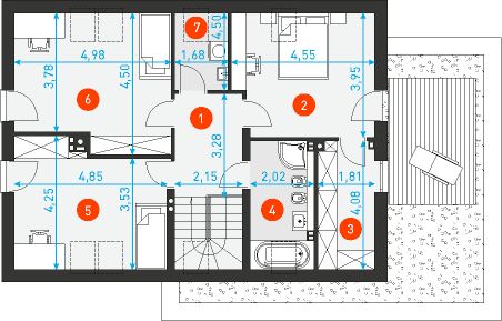 Poddasze projektu Prosty 2