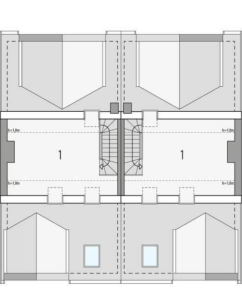 Poddasze II projektu Hubert 2 - bliźniak LLL