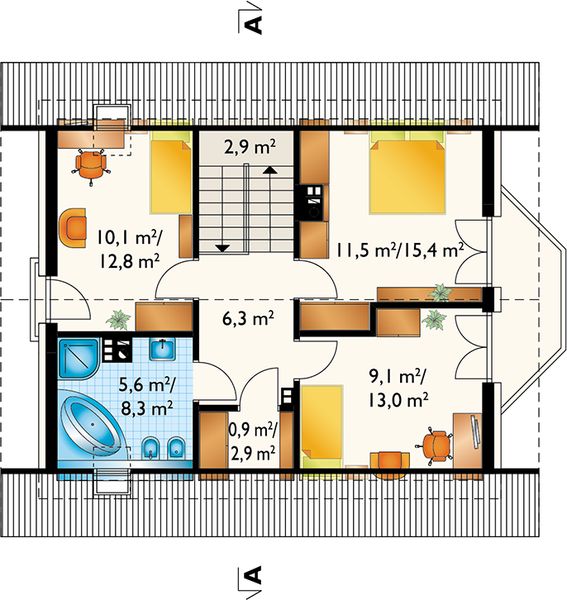 Poddasze projektu Sonia Mini (1511)