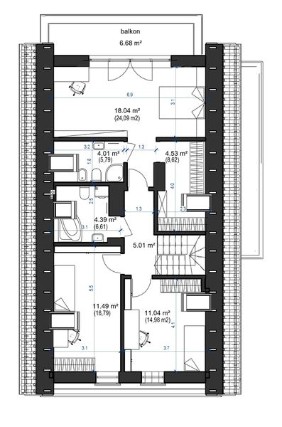 Poddasze projektu Domidea 50 d40 w2