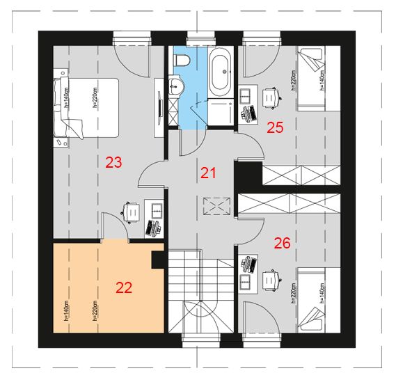 Poddasze projektu Carus I PG1