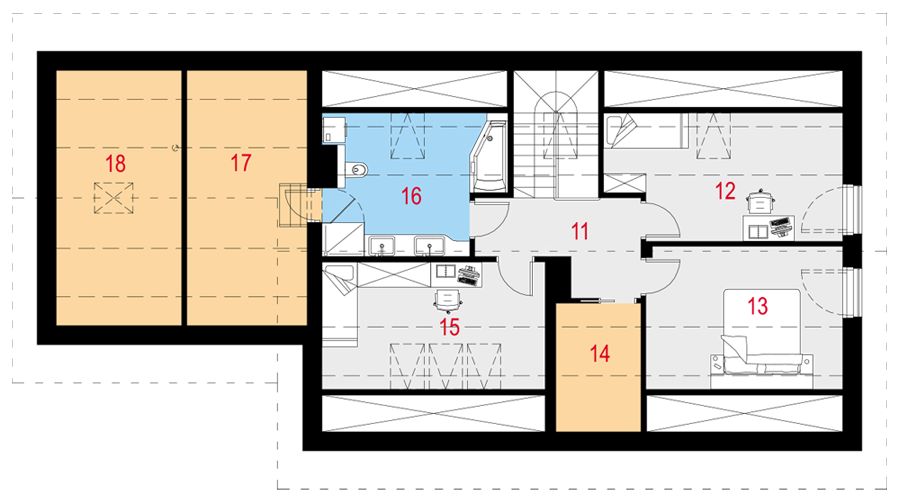 Poddasze projektu Longus I G2