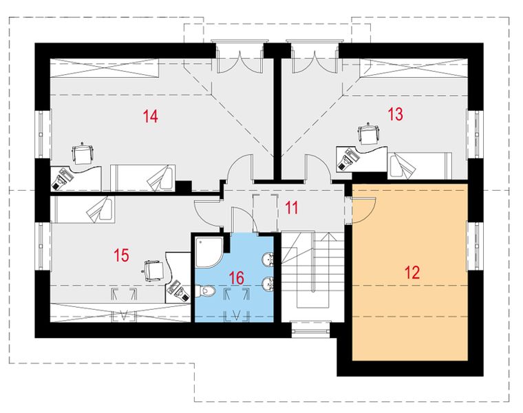 Poddasze projektu Vilis II G1