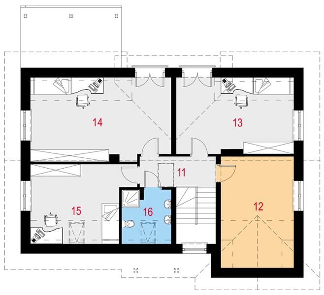 Poddasze projektu Vilis I G1