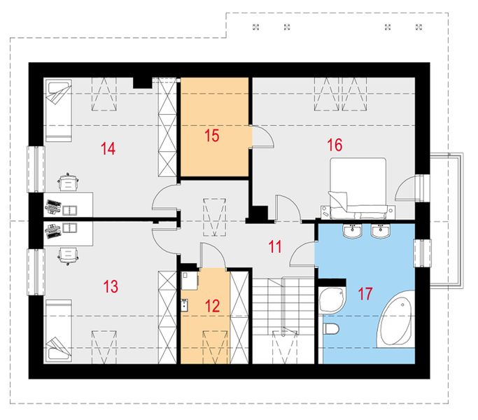 Poddasze projektu Properus I G1