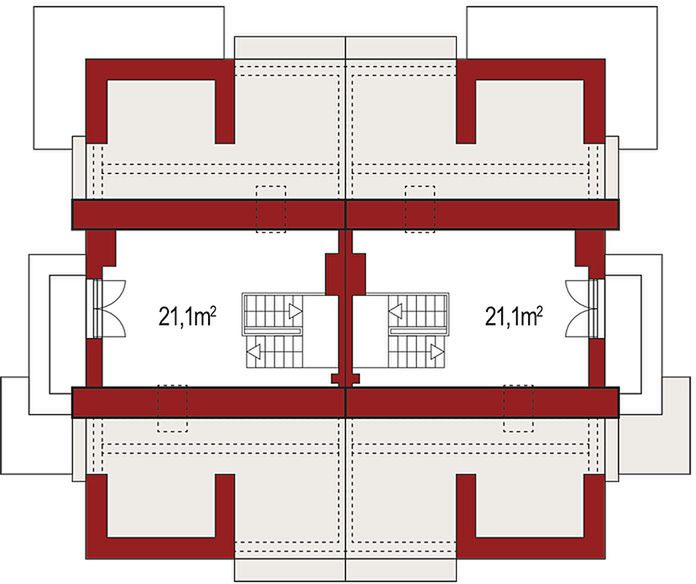 Poddasze II projektu Diana Grande B bliźniak