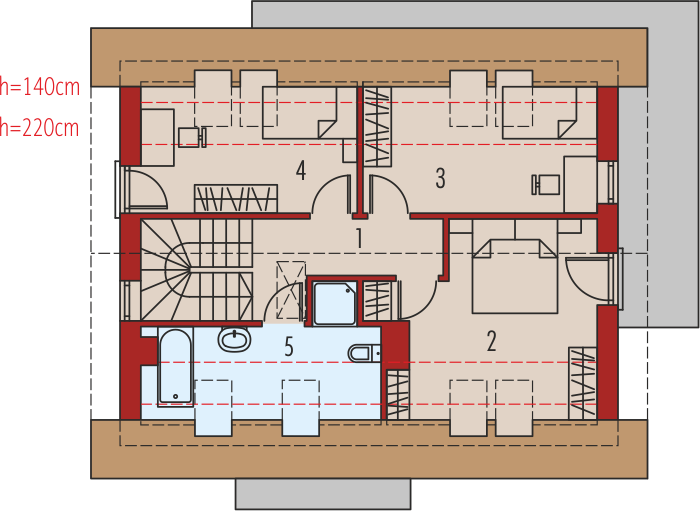 Poddasze projektu Lila economic