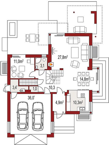 Parter projektu Carmen Magdalena A z piwnicą