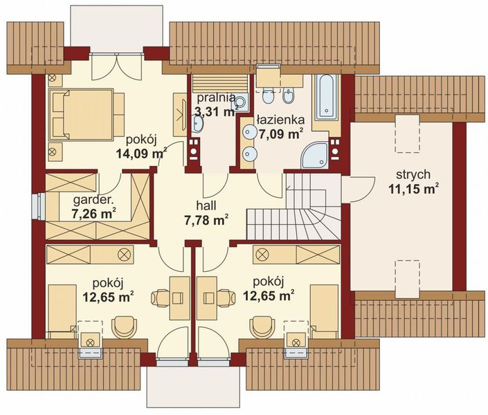 Poddasze projektu Lutecja PS